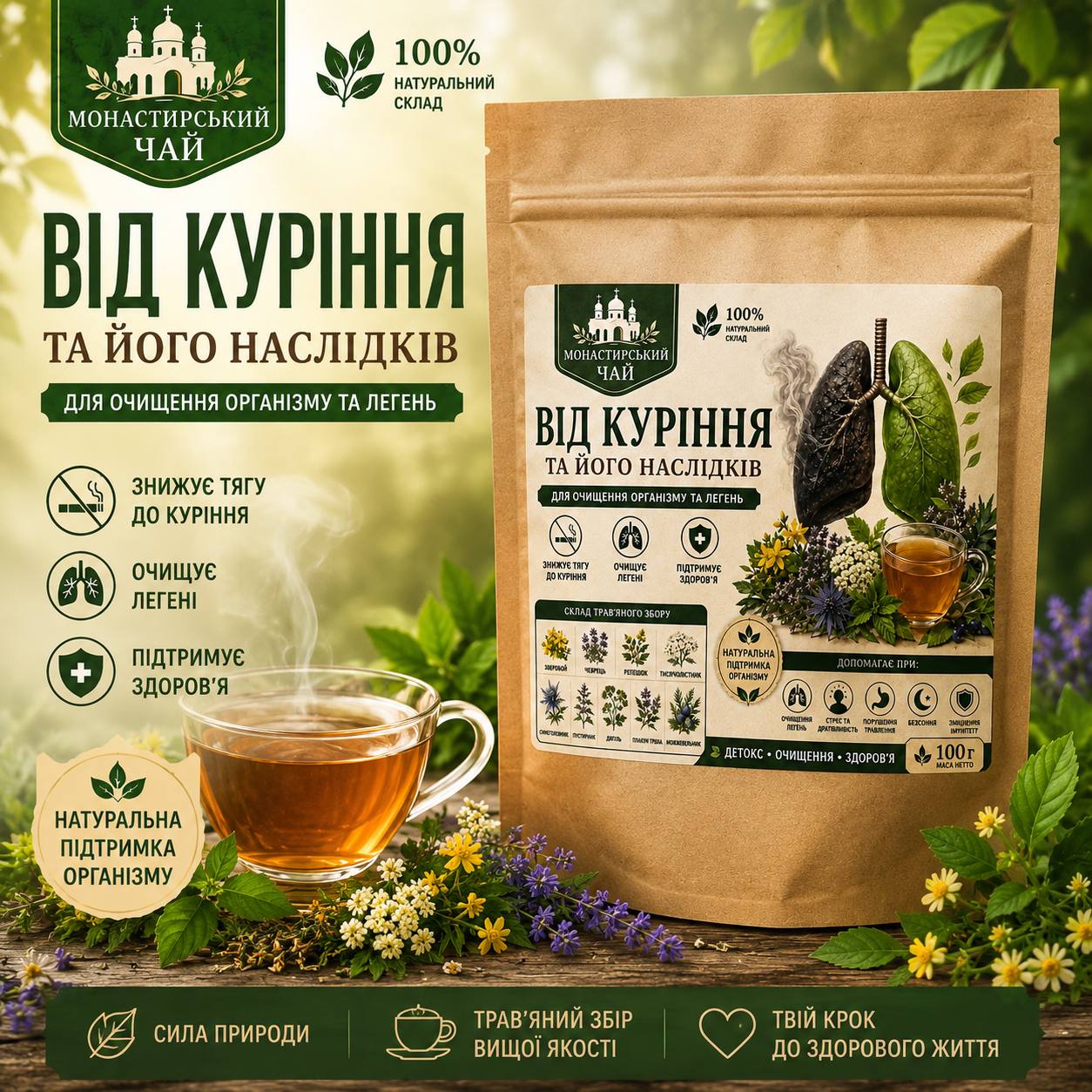 Монастирський чай від куріння